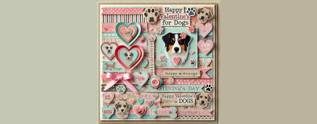 Tarjeta de San Valentin con tu perro scrapbooking