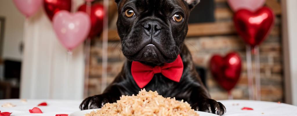 cena de san valentin con tu perro